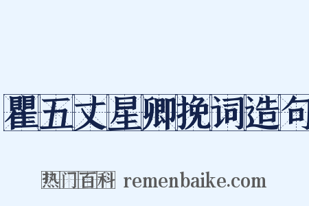 瞿五丈星卿挽词造句是什么意思的图片